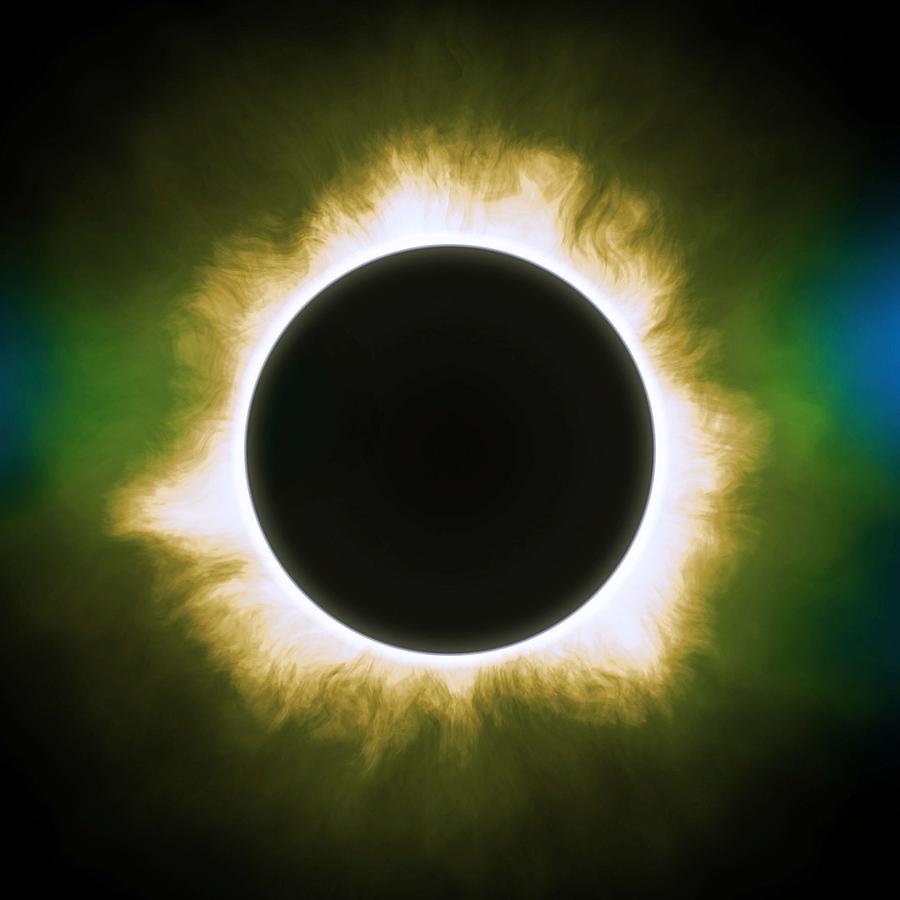 Solar Eclipse in infrared Painting by Celestial Images