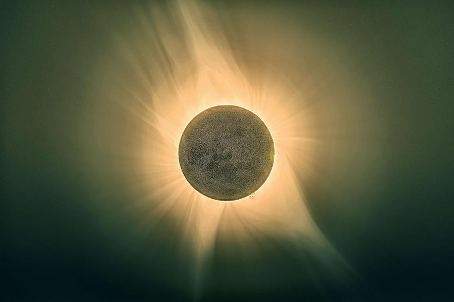 Solar Eclipse in Totality 3 Painting by Celestial Images