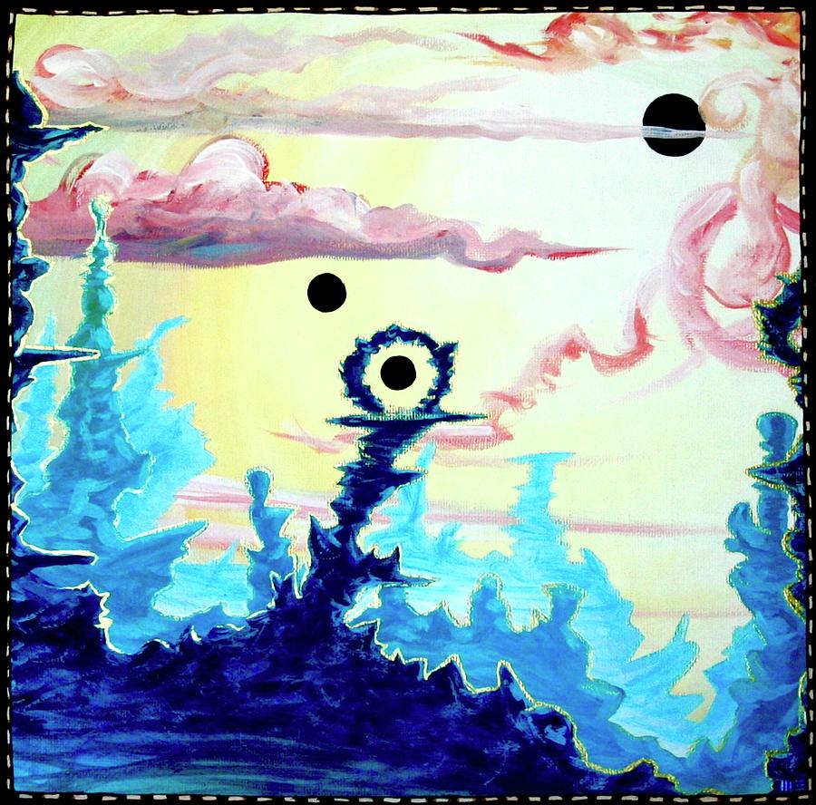 Solar Eclipse Painting by M E