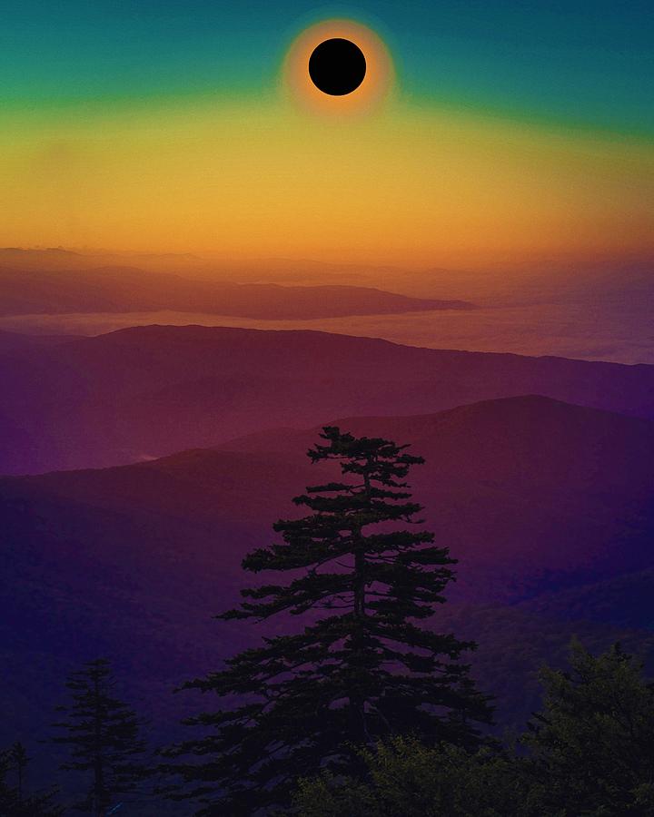 Solar Eclipse over the Ozarks Painting by Celestial Images