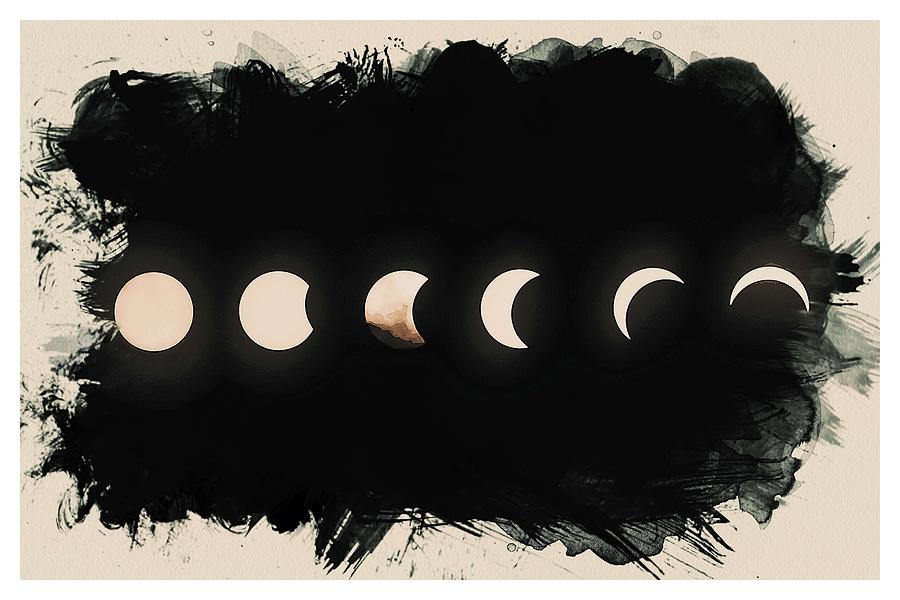 Solar Eclipse Phases Painting by Celestial Images