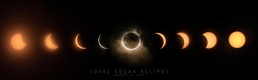 Solar Eclipse Progression-Titled Photograph by Ryan Heffron