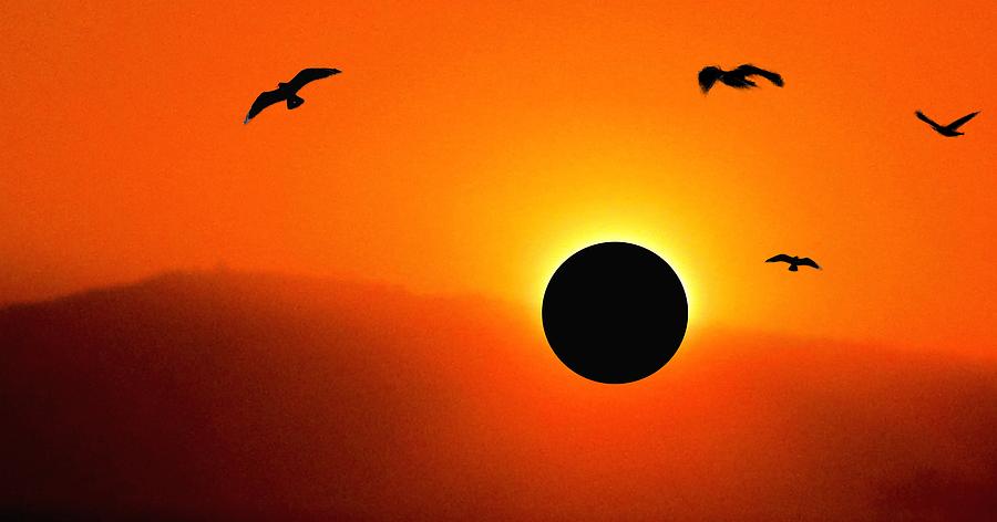 Solar Eclipse Mixed Media