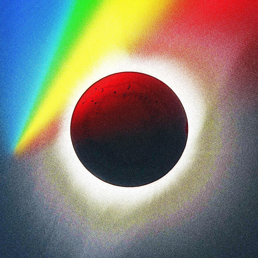 Solar eclipse spectrum  of 2017 2 Painting by Celestial Images