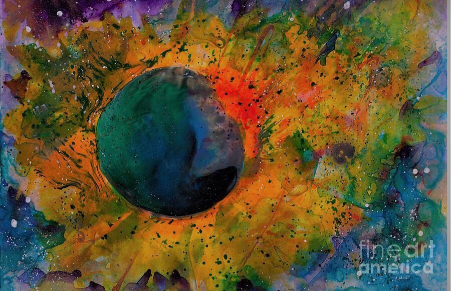 Solar Eclipse Painting by Susan Blackaller-Johnson
