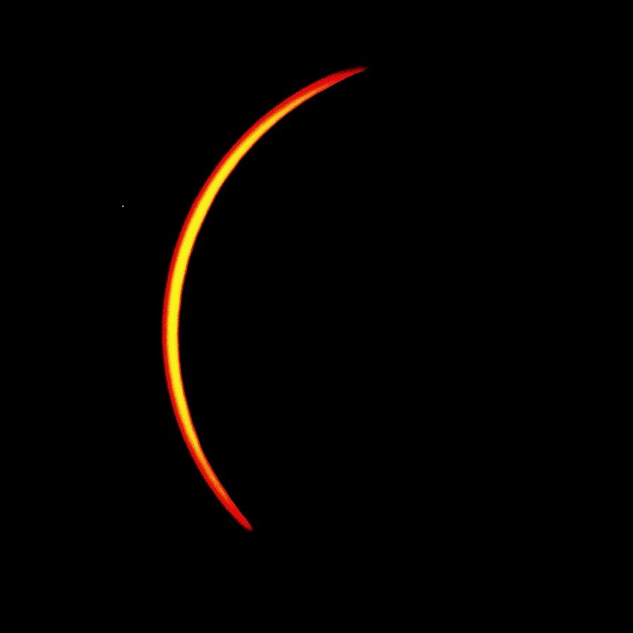 Solar Eclipse- Thin Crescent  Photograph by Bradford Martin