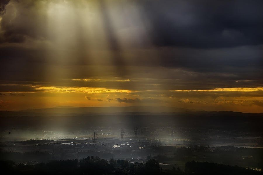 Sunset Photograph - Solar Energy by Antonio Grambone
