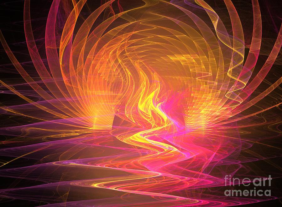 Abstract Digital Art - Solar Flares by Kim Sy Ok
