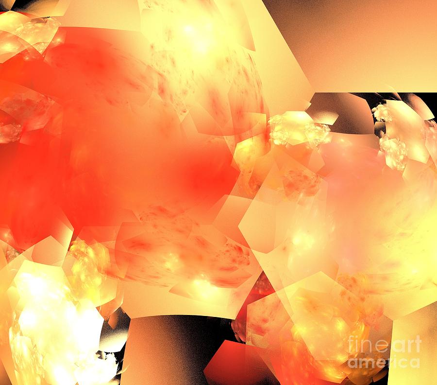 Abstract Digital Art - Solar Honeycomb by Kim Sy Ok