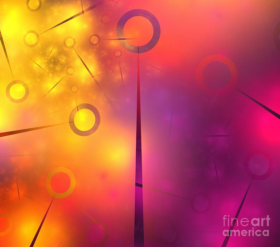 Abstract Digital Art - Solar Lollipops by Kim Sy Ok