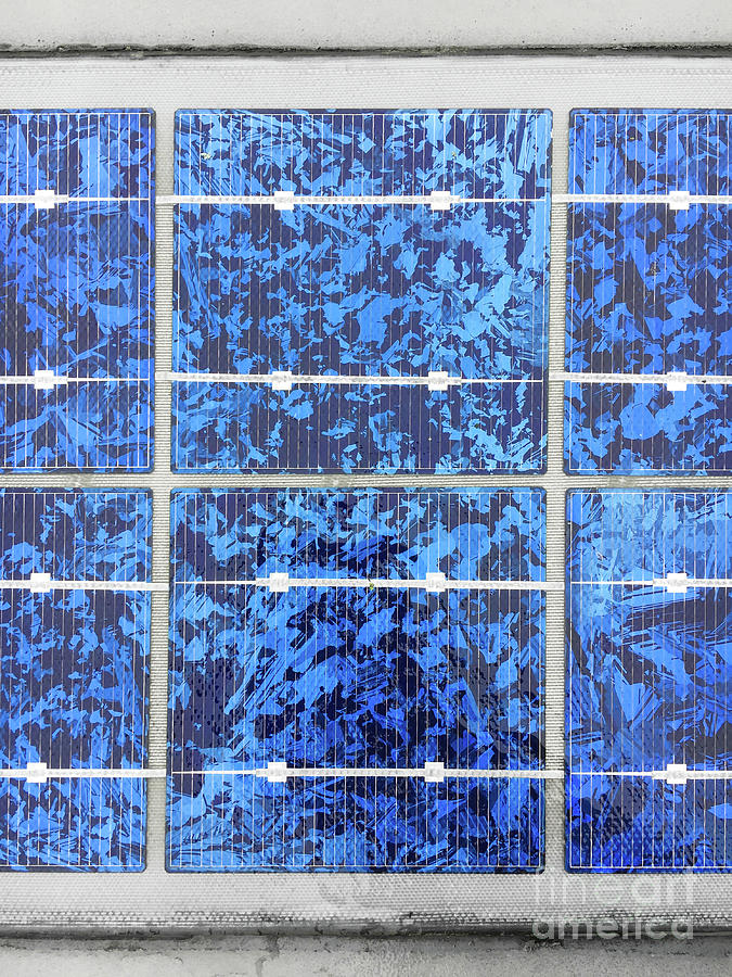 Solar panels background Photograph by Tom Gowanlock