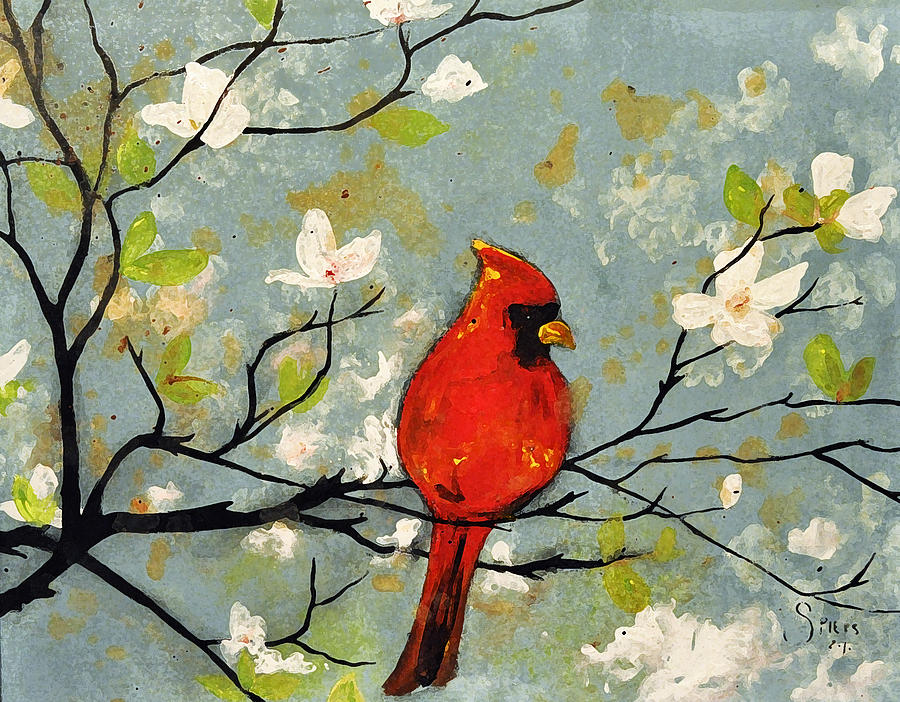 Cardinal Painting - SOLD Breaking a Cardinal Rule  by Amanda Sanford