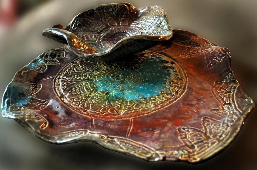 SOLD Graceful Dip Platter  Ceramic Art by Amanda Sanford
