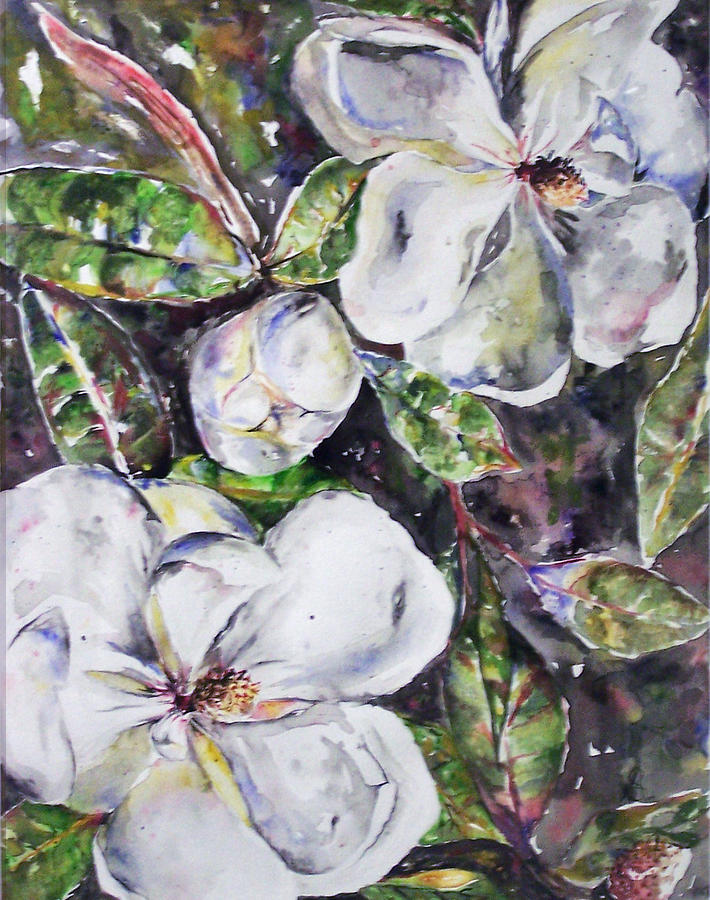 Magnolia Painting - SOLD Steal Magnolias by Amanda Sanford Magnolia Painting - SOLD Steal Magnolias by Amanda Sanford