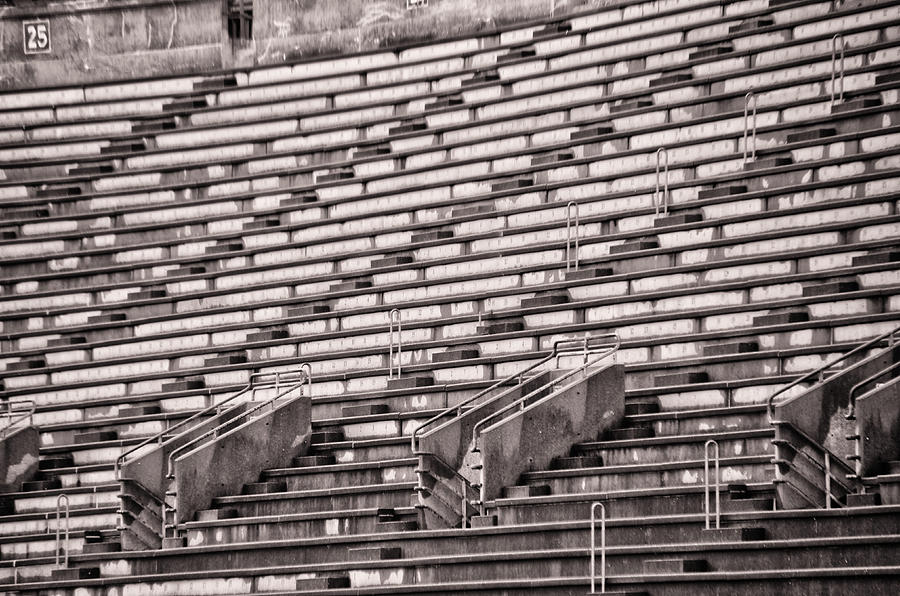 Soldier Field Stands in Sepia Photograph by Bill Cannon