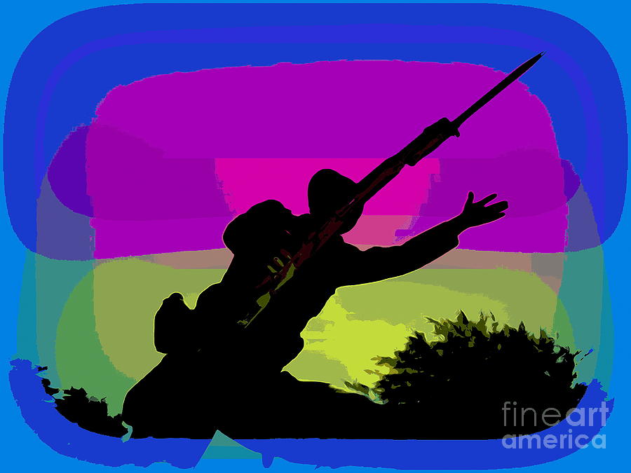 Soldier Silhouette #2 Photograph by Ed Weidman