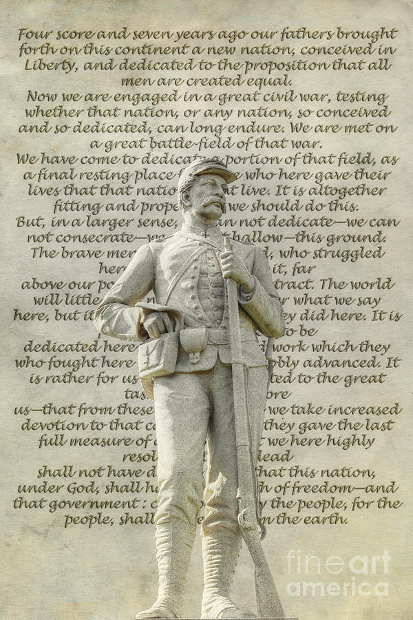 Soldier Statue Gettysburg Address  Digital Art by Randy Steele