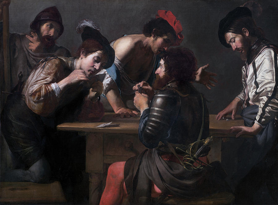 Soldiers Playing Cards and Dice Painting by Valentin de Boulogne