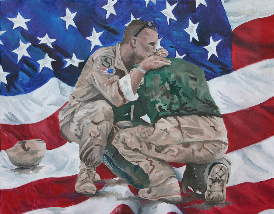 Soldiers Painting by Travis Day