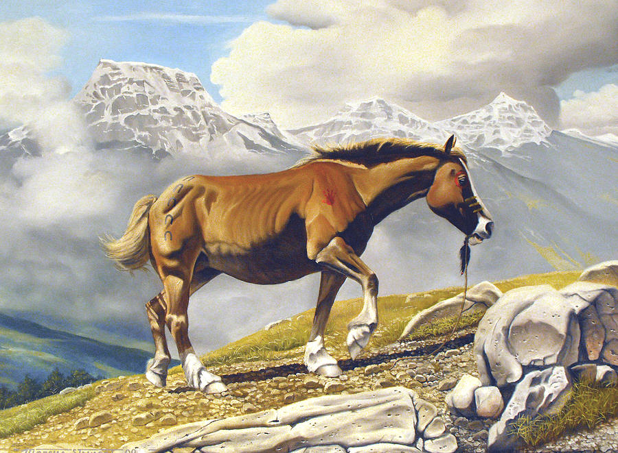 Horse Painting - Sole Survivor by Marc Stewart