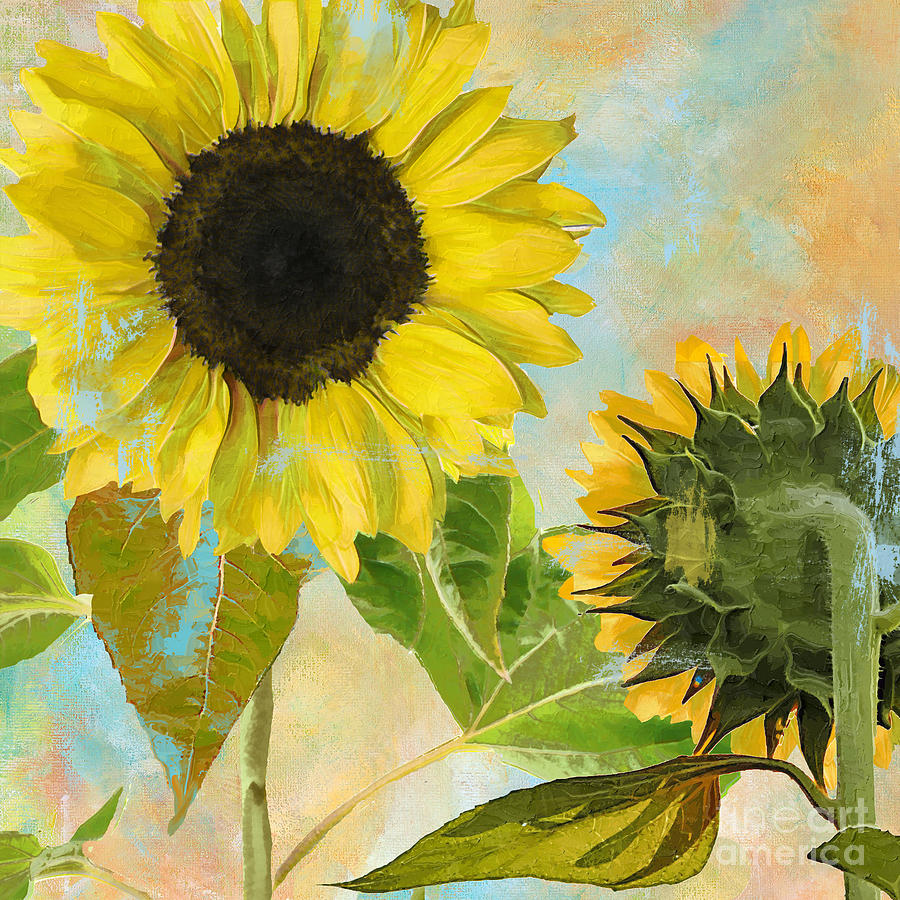 Sunflower Painting - Soleil I Sunflower by Mindy Sommers