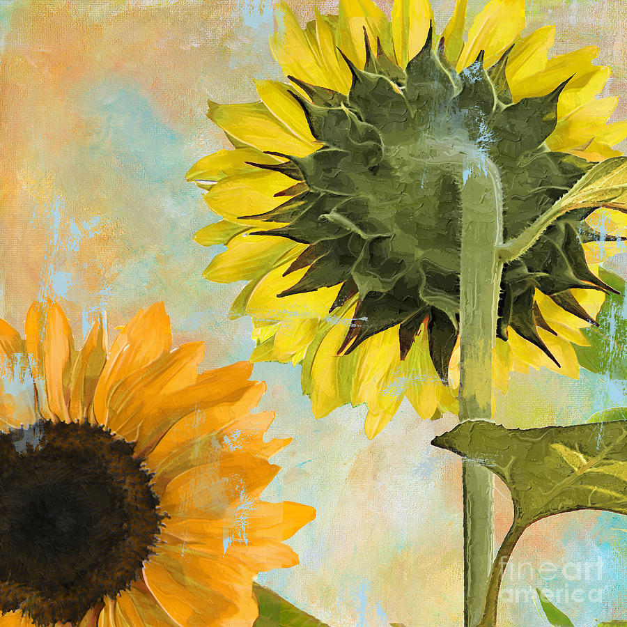 Sunflower Painting - Soleil II Sunflower by Mindy Sommers