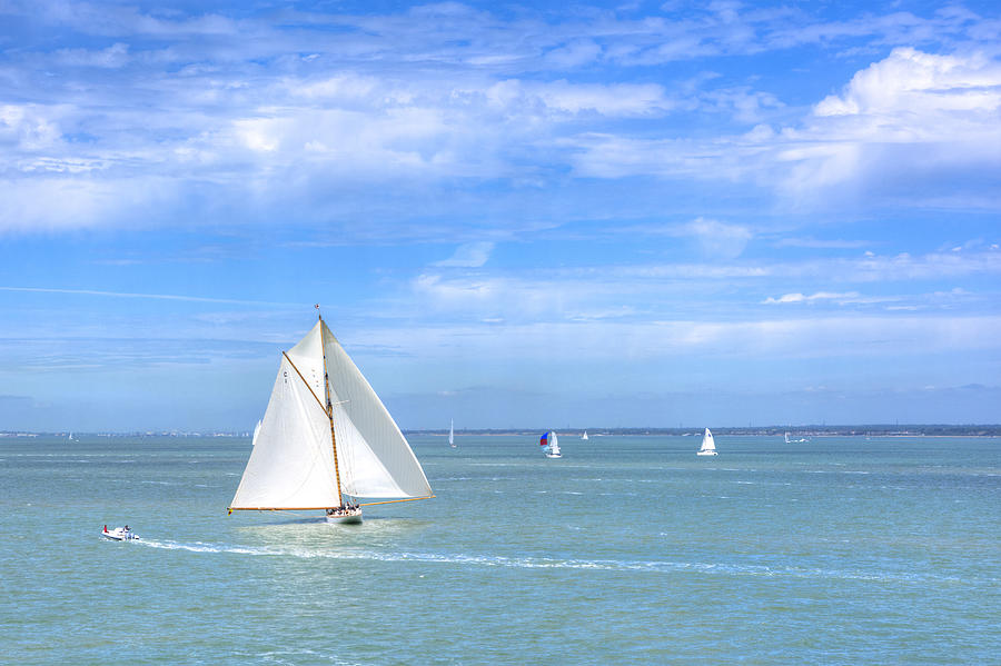 Solent Sailing Photograph by Hazy Apple