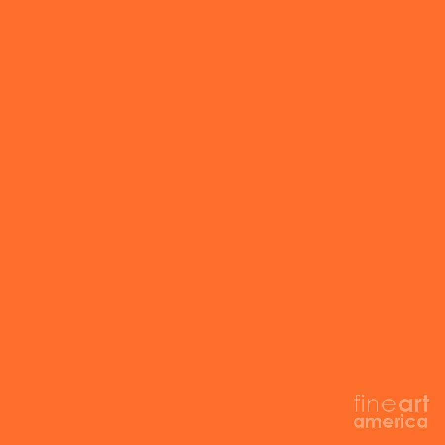 Solid Plain Orange for Home Decor Digital Art by Delynn Addams