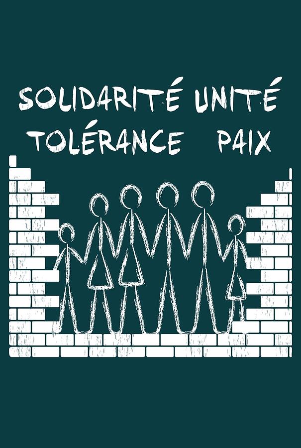 Solidarite Unite Tolerance Paix Digital Art by WB Johnston