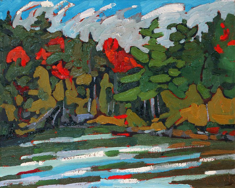 Fall Painting - Solitaire Shore by Phil Chadwick
