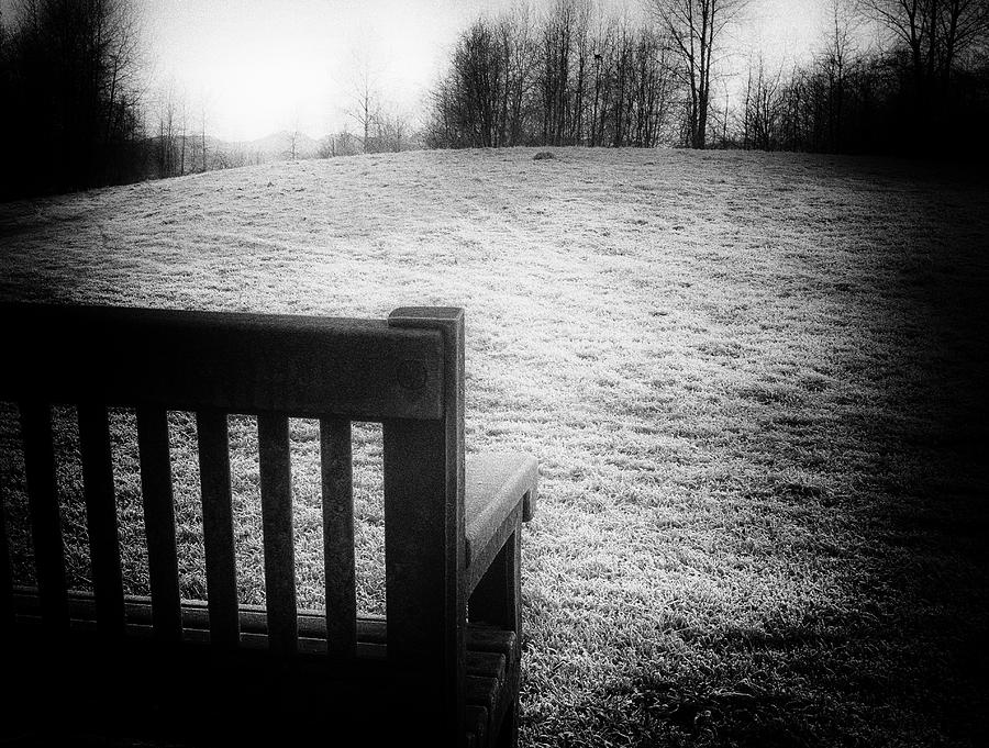 Solitary Bench in Winter Photograph by Gary Karlsen