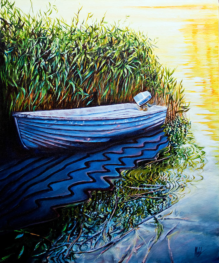 Solitary Boat #1 Painting by Michelangelo Rossi