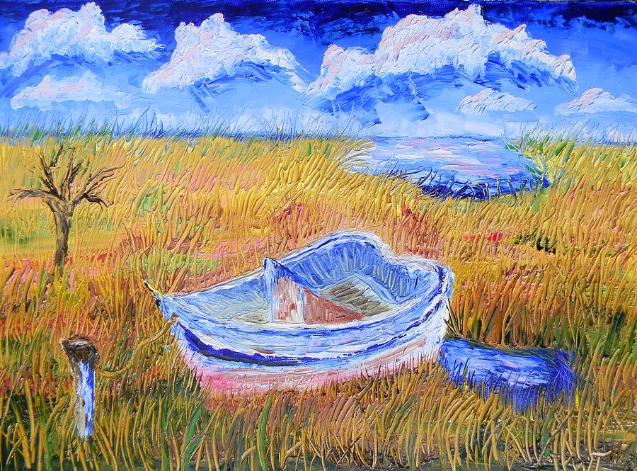 Solitary Boat  Painting by Warren Thompson