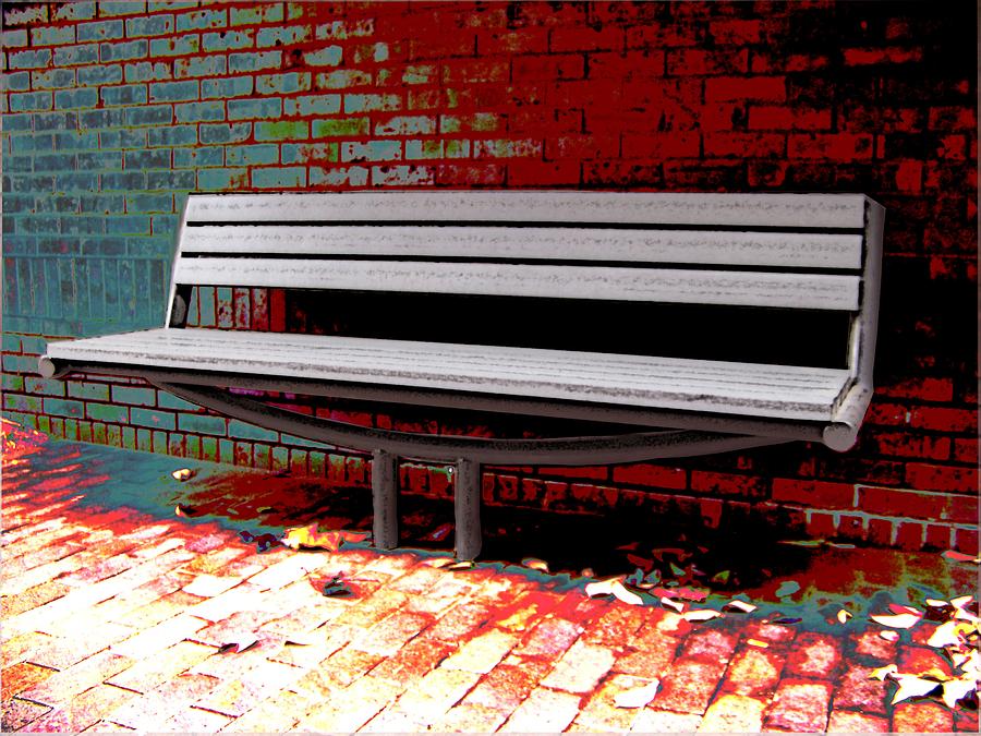 Bench Photograph - Solitary by Kathryn Fisher