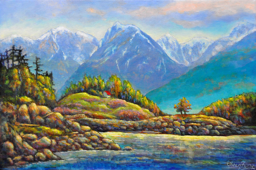Solitary Place 1, Bowen Island Painting by Eileen  Fong
