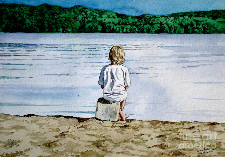 Solitude upon the Lake Painting by Christopher Shellhammer