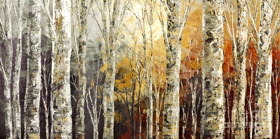 Fall Painting - Solitudes of Twilight by Tatiana Iliina