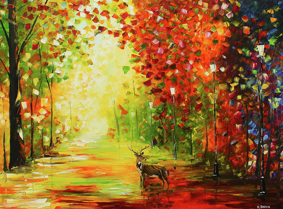 Solo Deer Painting by Kevin Brown