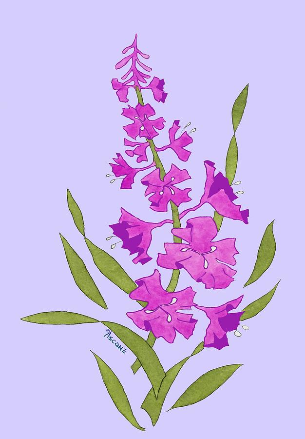 Solo Fireweed Shirt image Painting by Teresa Ascone