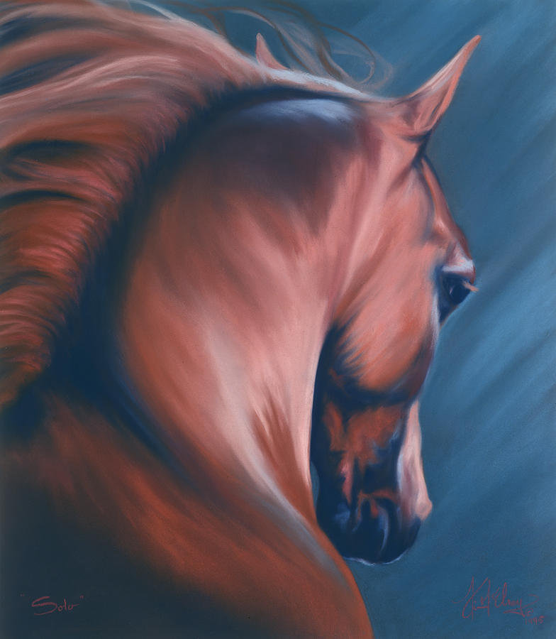 Riding Horse Pastel - Solo by Kim McElroy