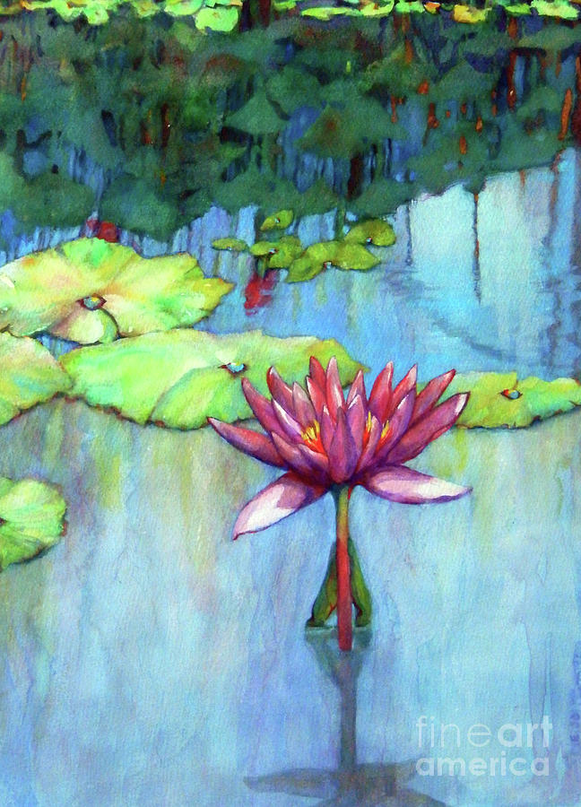 Lily Painting - Solo Lily by Sharon Nelson-Bianco