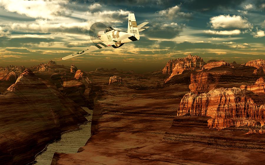 Solo over Canyon Country II Digital Art by David Lane