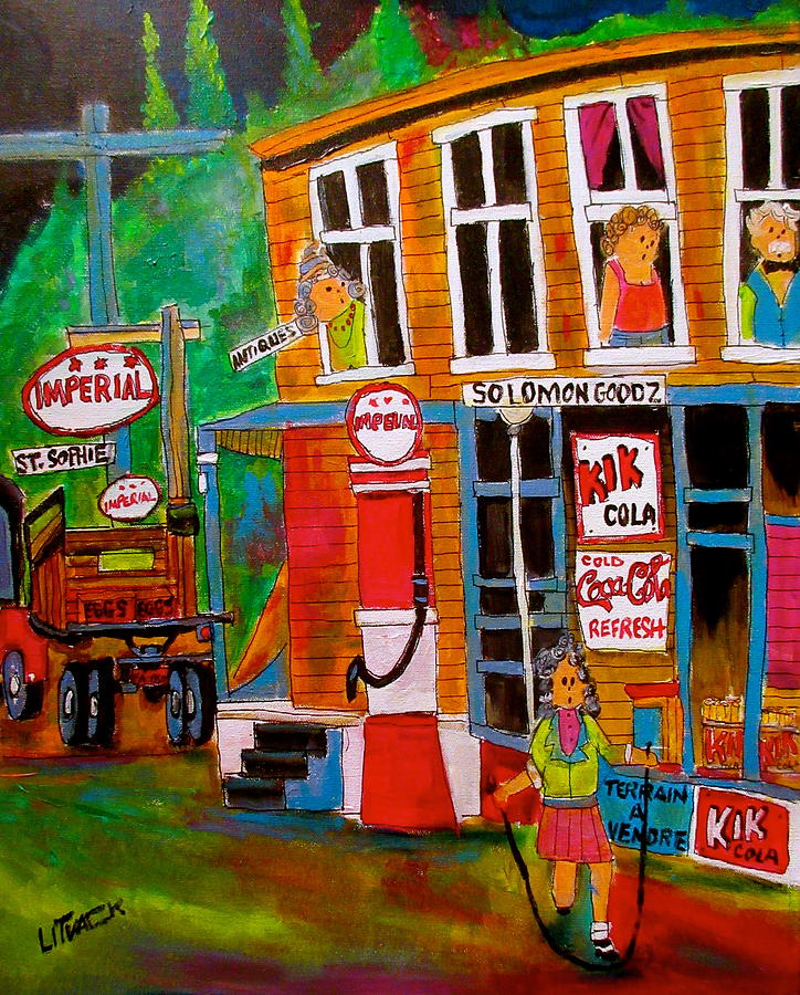 Solomon Goodz Business in St. Sophie Painting by Michael Litvack