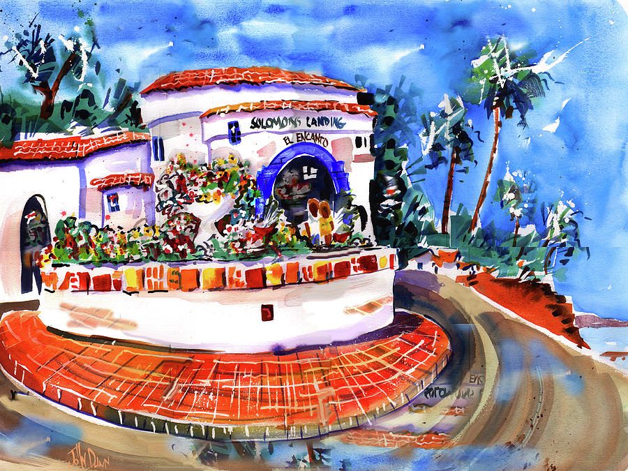 Solomons Landing Catalina Island Painting by John Dunn