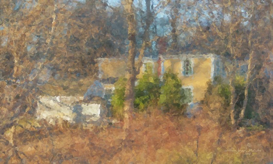 Solstice Morning Light on Colonial Home Painting by Bill McEntee
