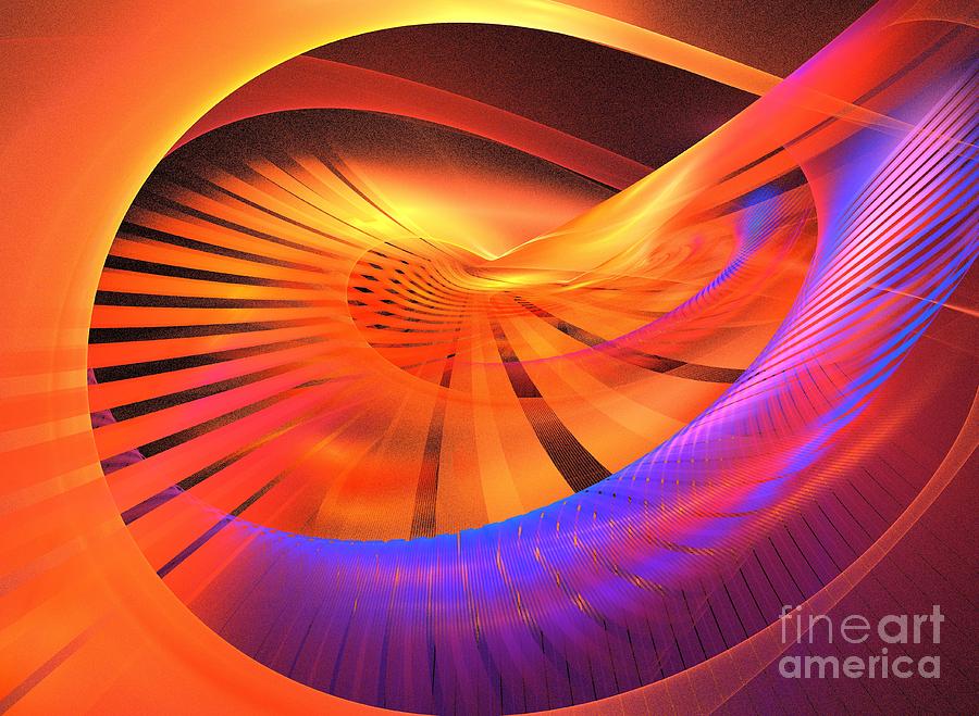 Abstract Digital Art - Solstice Spin by Kim Sy Ok