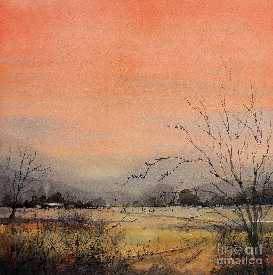 Solstice Sunset Painting by Tim Oliver