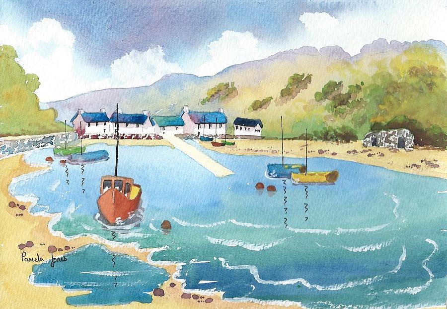 Boat Painting - Solva Harbour, Pembrokeshire, Wales by Pamela Jones