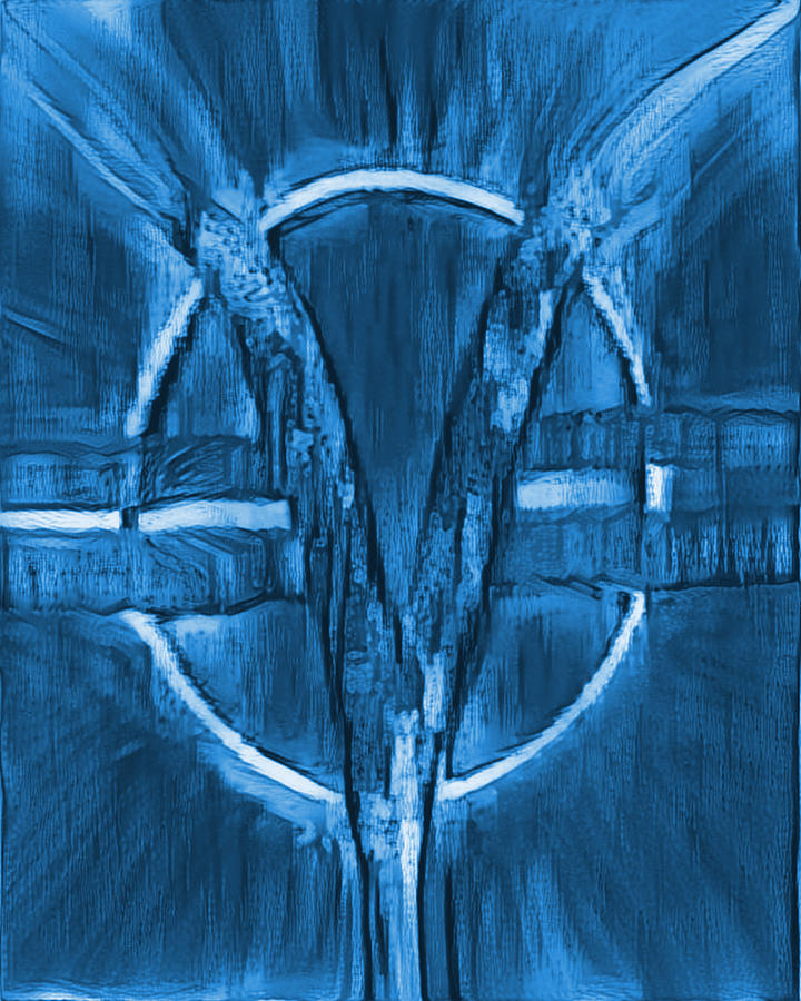 SOM Symbol - Blue C101 Digital Art by Artistic Mystic