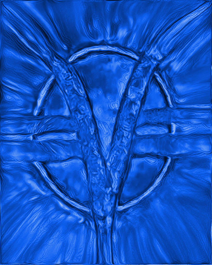 Som Symbol - Blue Dark Digital Art by Artistic Mystic